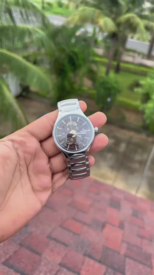Rado Silver Skeleton Automatic Watch – Brown Dial