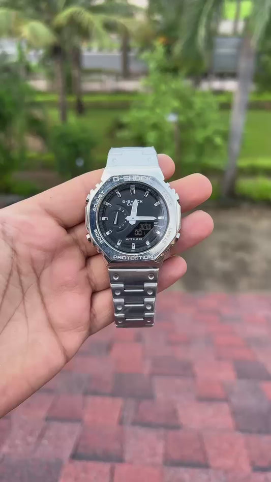 G-SHOCK Casioak GM-2100 Silver Black Dial Men’s Watch